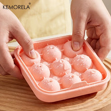 9-Hole Silicone Soccer Ball Cube of Ice Tray with Lid Round Ice Ball Mold for Whiskey for Home Bars And Sports-Themed Parties