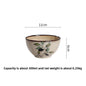 Bamboo Leaf Ceramic Tableware Set Japanese Rice Bowl Large Soup Noodle Bowl Retro Underglaze Hand Painted