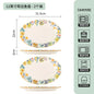 LingAo-Japanese Country Style Ceramic Tableware Set of Plates and Bowls with Underglaze Colors