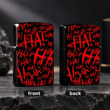 Stylish Fun Red Black Crazy Laugh Graffiti Lighter, Unique Edgy Ha Print Portable Igniter, Versatile For Daily Party Camping Outdoor Activities, Novelty Creative Decorative Lightweight Accessory, Ideal As Thoughtful Gif A Hum