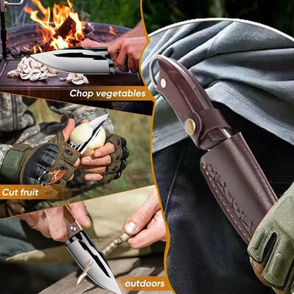 3pcs Multipurpose Knife Set, Outdoor Bone Removal Special Knife, Stainless Steel Sharp Meat Cutting Knife, Portable Fruit Knife