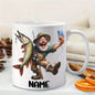 1PC 11oz Custom Ceramic Mug, Custom Name & Text, Fishing Pattern, Perfect Gift for Fishing Lovers