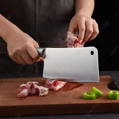 WXCOO All Steel Kitchen Knife Set Bread Cutting Professional 7inch Santoku Meat Cleaver Boning Knife Kitchen Accessories