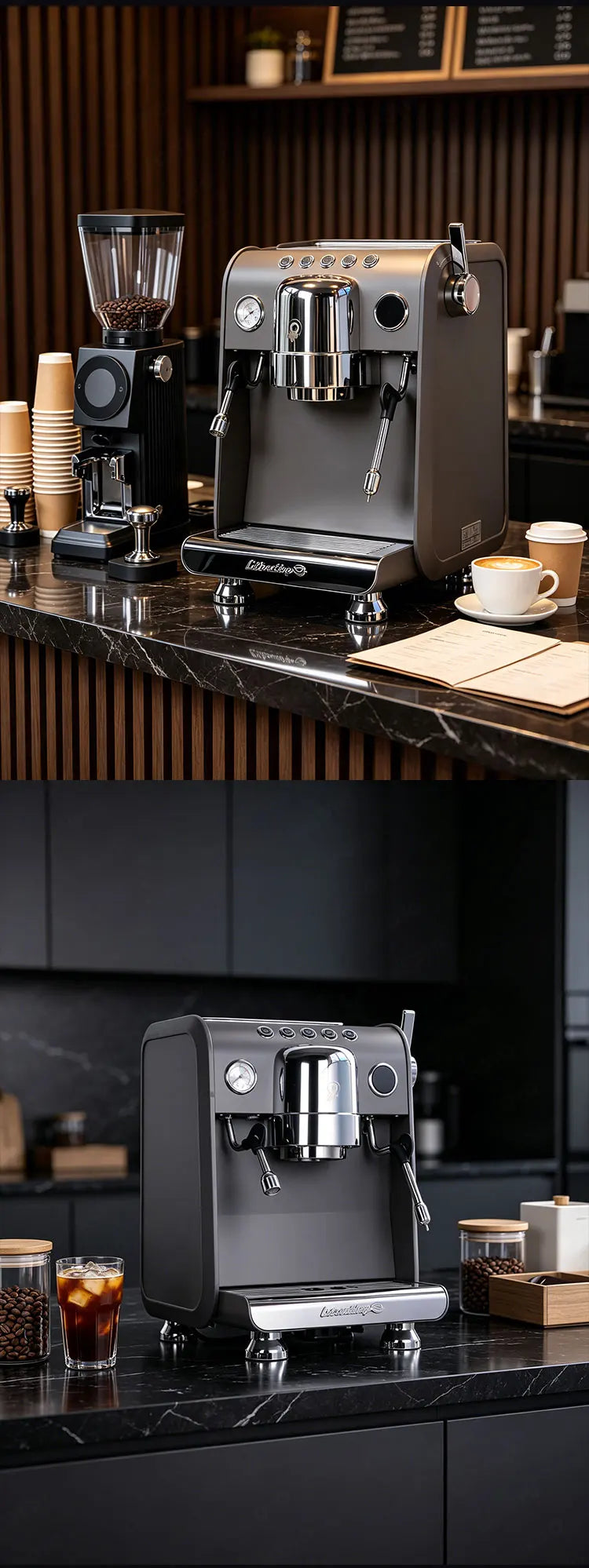 CAFOVO G3148E Commercial Espresso Machine Dual Boiler Rotary Pump TFT Pressure Profiling 9Bar PID Coffee Machine Café Barista