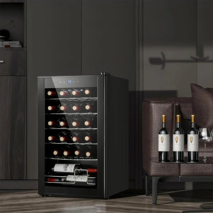 24 Bottle Built in Cooler Cabinet Stainless Steel Electric Freestanding Wine Refrigerators for Household