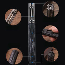 HONEST Metal Windproof Jet Blue Flame Butane Gas Lighter Visible Gas Window Outdoor Camping BBQ Kitchen Cigar Lighters Smoking