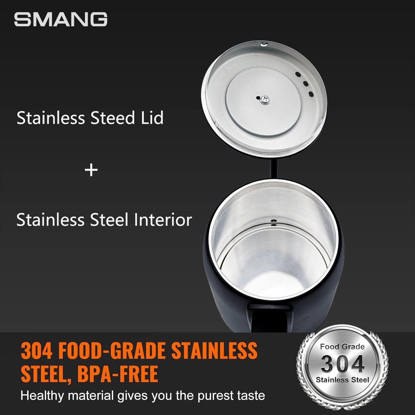 SMANG 900W Gooseneck Electric Kettle 0.6L Smart Temperature Control Coffee Kettle Pour Over Coffee Kettle Rapid Heating Pot