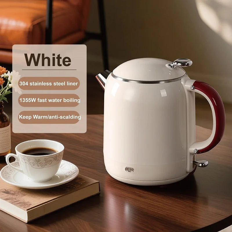 1355W Electric Kettle Portable 304 Stainless Steel Quick Boiling Kettle Teapot Home Thermos Kettle Automatic Power-Off 1000ml