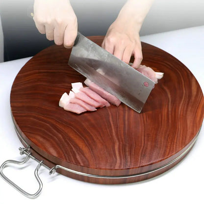 Solid Wood One Piece Ironwood Professional Cook Kitchen Chopping Board Chef Present No Paint Healthy Clam Wood Cutting Plate