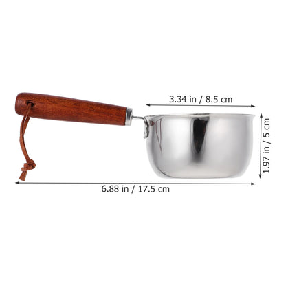 Stainless Steel Small Sauce Pan Compact Hot Oil Pot Mini Induction Kitchen Cooker Boil Stew Fry Oil Heating Pan