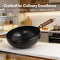 Zhangqiu pot home frying pan uncoated frying pan soup frying cooking pan cooker universal.