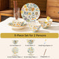 Dishes set modern dinner dish set ceramic luxury serving table set chinese travel kit noble modern classic bowl set