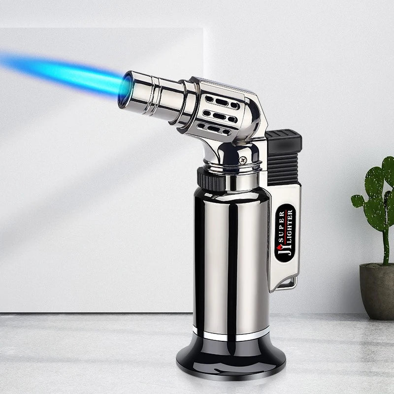 Butane Torch Gas Lighter Metal Windproof Portable Flamethrower Outdoor BBQ Cooking High Flame Welding Torch Ciagr Ignition Tool