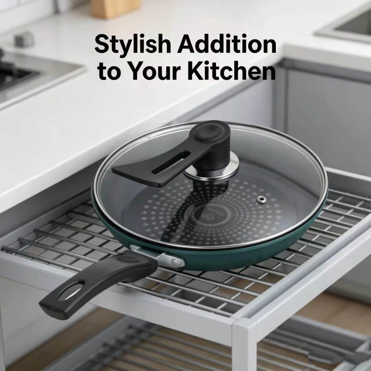 Crystal diamond upgrade non-stick frying pan frying pan supplementary food fried eggs lampblack gas stove induction cooker unive