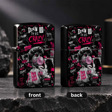 Trendy Street Style Born To Be Crazy Themed Lighter, Distinctive David Blowing Bubbles Art Print, Bold Attitude Statement Decor, Portable For All Daily Scenarios, Unique Niche Cool Gift For Friends, High Vibe Personal Carry A
