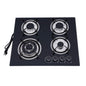 4 Burners LPG Gas Cooktop Black Tempered Glass Panel Cast Iron Stainless Steel Construction Polishing Process Built In Installation US Standard Plug 110V 2800Pa Working Pressure Four Multi Power Burners Household Commercial G