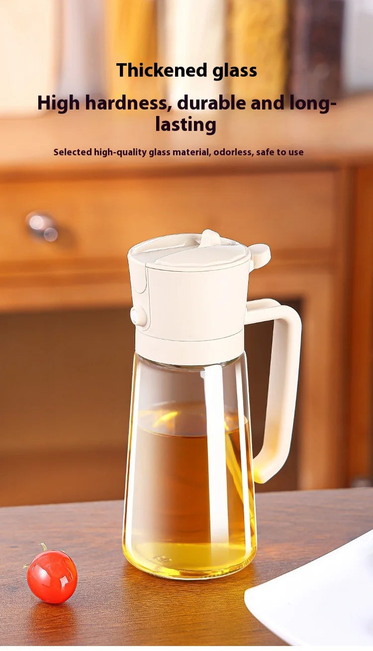 2 in 1 Oil Dispenser and Oil Sprayer Bottle Spray and Pour Olive Oils Sprayer Mister Cooking Olive Dispensers Bottle for Kitchen