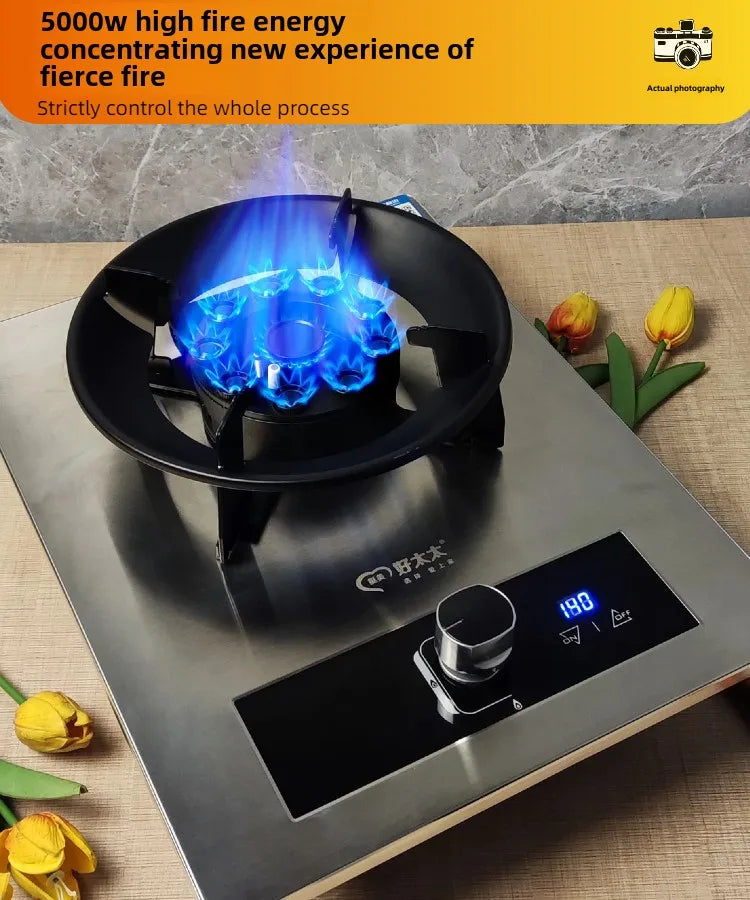 Household is very beautiful wife flip single stove gas  embedded natural gas liquefied gas single eye stove