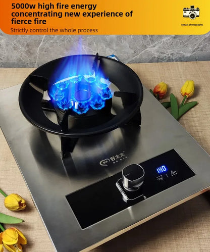 Household is very beautiful wife flip single stove gas  embedded natural gas liquefied gas single eye stove
