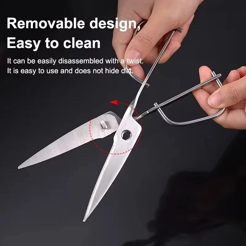 High-quality Sharp Kitchen Scissors, Kitchen Stainless Steel Detachable Food Scissors, Barbecue Scissors, Multi-purpose Scissors