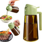 Oil Spray 470ml-2-in-1 Kitchen Oil Spray, Air Fryer, Salad, Vinegar and Kitchen Accessories Dispenser-Black