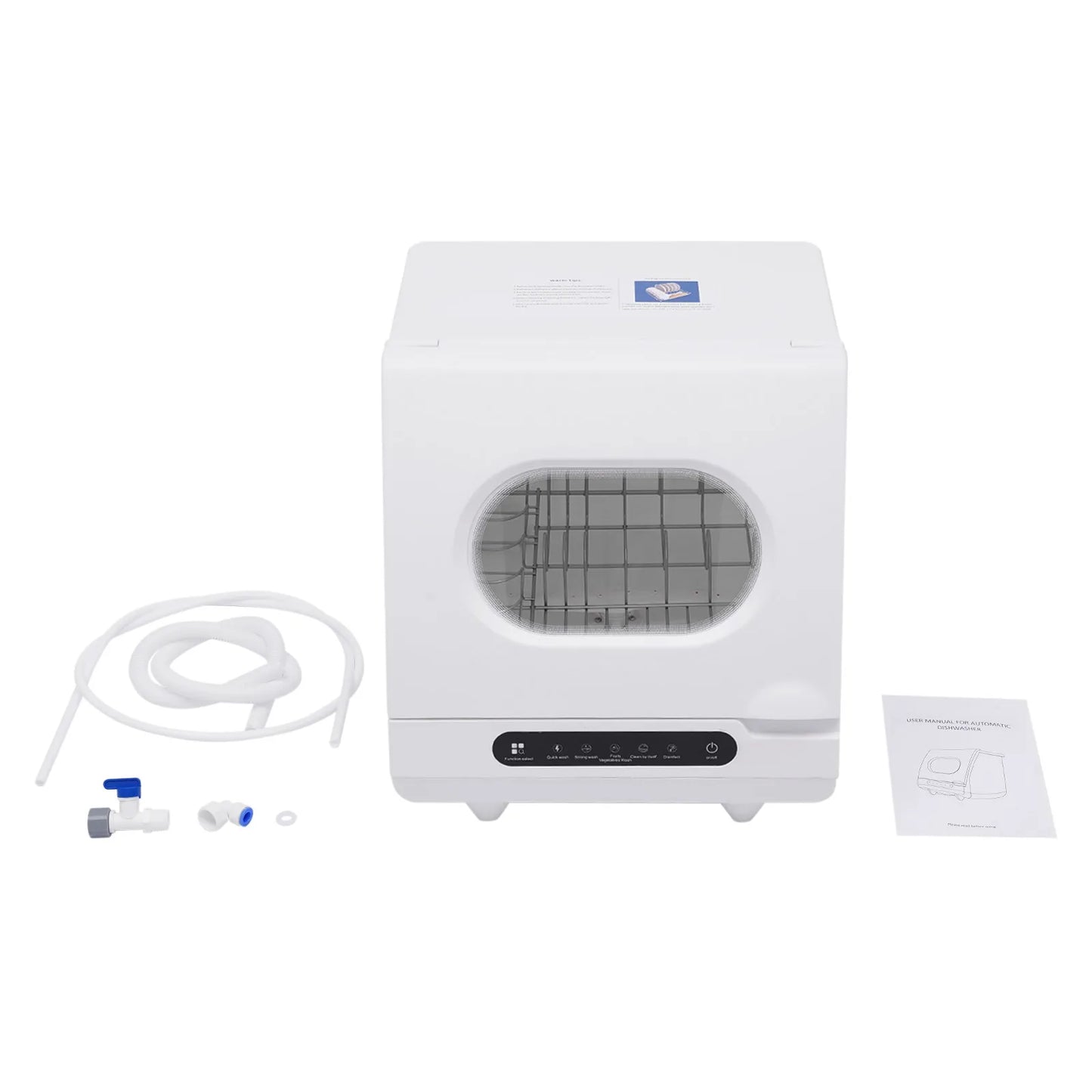 Portable Countertop Dishwasher Compact Dishwasher Mini Countertop Dishwasher 15.74*15.74*17.71in High-Temperature Water Twelve High-Performance Spray Jets Low Noise For Home Apartment Camper Rv