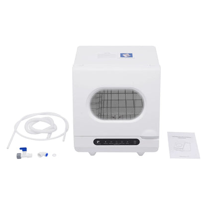 Portable Countertop Dishwasher Compact Dishwasher Mini Countertop Dishwasher 15.74*15.74*17.71in High-Temperature Water Twelve High-Performance Spray Jets Low Noise For Home Apartment Camper Rv