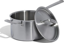 4 Quart Stainless Steel Saucepan with Lid, 5 Ply Clad, Induction Compatible, Crafted in Italy