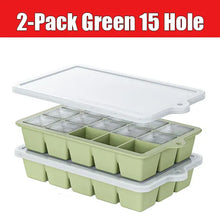 2PCS Ice Cube Moulds with Lid 15 Grid Silicone Freezer Ice Cube Trays Reusable Ice Cube Mold for Whiskey Cocktail Juice Coffee