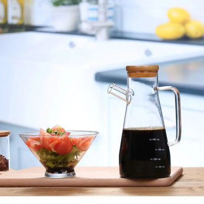 New Food-grade Oil Dispenser Bottle Large Capacity 900/1000ML Oil Storage Container Leak-Proof Glass Oil Pot Kitchen Tools