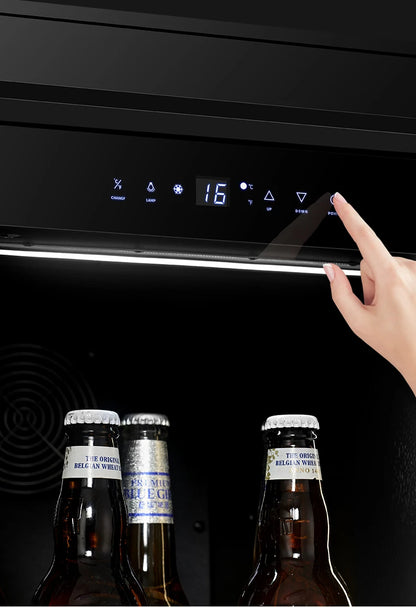 Ultra-Thin Double-Door Wine Cabinet with Constant Temperature Embedded Ice Bar Refrigerator for Home Party Wine Coolers Chillers