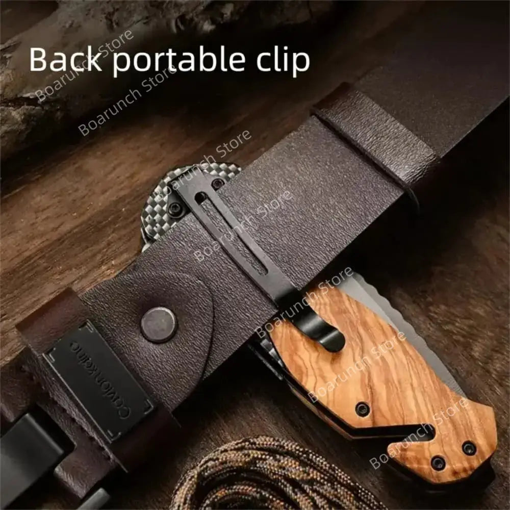 Household sharp multifunctional folding knife EDC pocket knife, suitable for outdoor camping and fishing emergency rescue knife