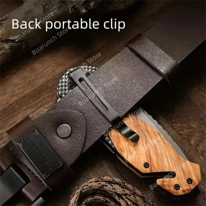 Household sharp multifunctional folding knife EDC pocket knife, suitable for outdoor camping and fishing emergency rescue knife