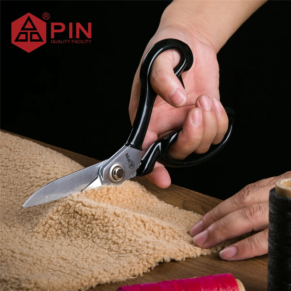 Professional Tailor Scissors, Ultra Thick High Carbon Steel Blades for Heavy Duty Fabric & Leather Cutting, Sewing Craft Tool