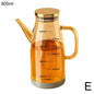 600/800/1000ml Oil Bottle Kitchen Glass Oil Pot Large Capacity Leak-Proof Pour Soy Vinegar Tank Oil Dispenser Kitchen Tools