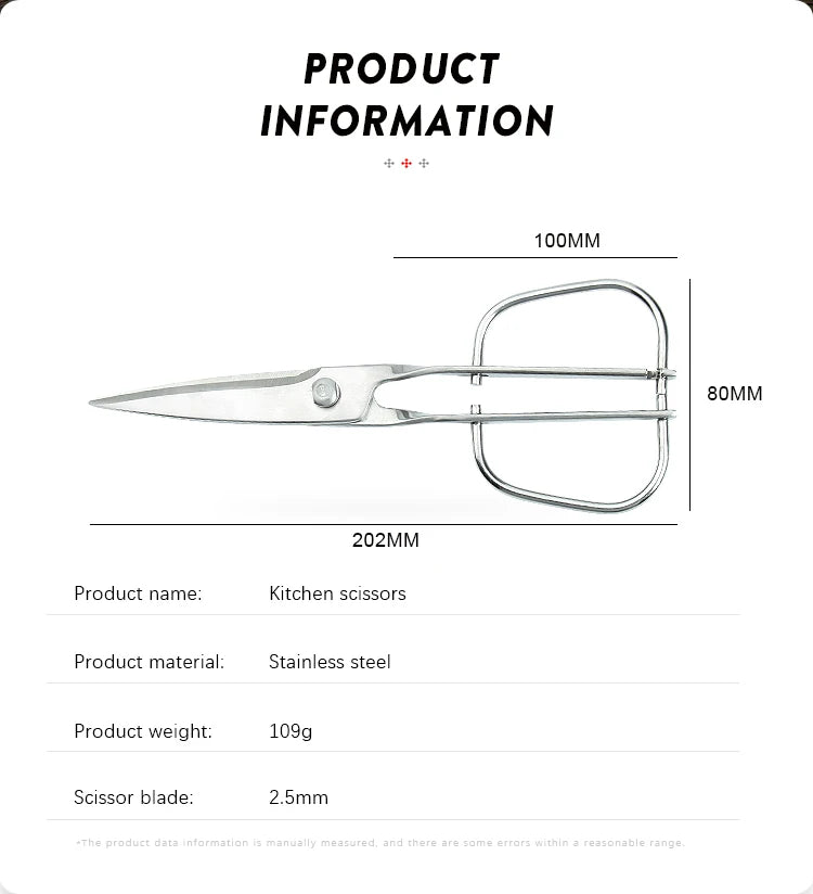 High-quality Sharp Kitchen Scissors, Kitchen Stainless Steel Detachable Food Scissors, Barbecue Scissors, Multi-purpose Scissors