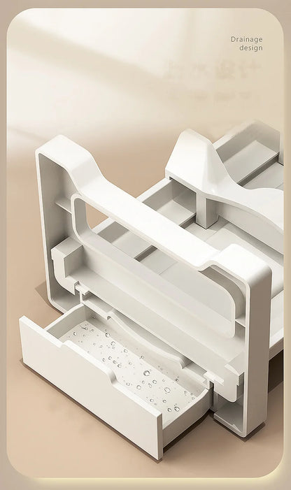 HeMu Adjustable Dish Rack, Expandable Plate Organizer for Kitchen Cabinet, Suitable for 6-9 Inch Bowls/Plates Kitchen Organizer