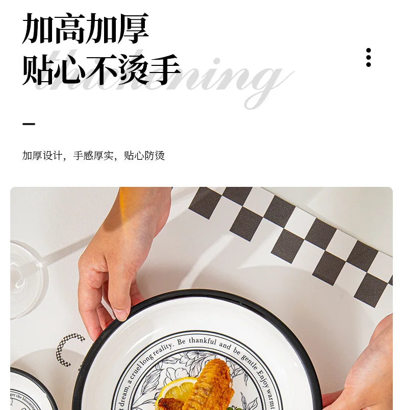 Underglaze Color, Ceramic Tableware, Gift Box Set, Dishes, Soup Bowls, Combination Package.