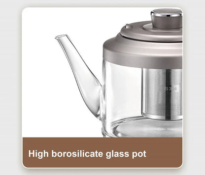 1350W Electric Kettle Fully Auto Bottom Pumping Quick Boiling Kettle Tea Maker Office Glass Temperature Control Teapot 1000ml
