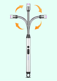 Creative Electric Solitary Electronic Pulse Ignition Household Kitchen Artifact Outdoor Windproof Long Range Charging Lighter Wh