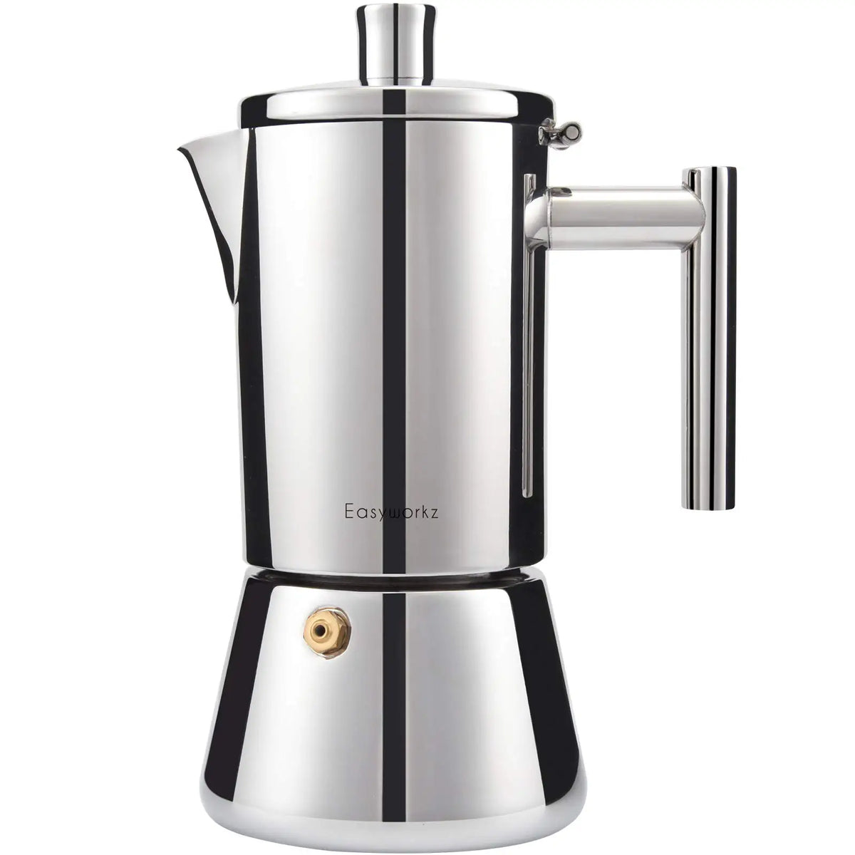 Easyworkz Diego Stovetop Espresso Maker Stainless Steel Italian Coffee Machine Maker Induction Moka Pot