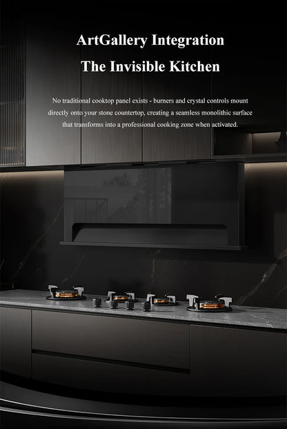 Premium Built-in  Cooktop 4-Burner 5.2KW Copper Flame Failure Protection Panel-Ready for  Kitchen