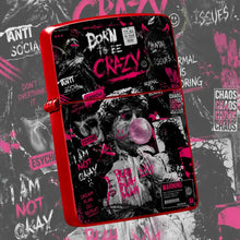 Trendy Street Style Born To Be Crazy Themed Lighter, Distinctive David Blowing Bubbles Art Print, Bold Attitude Statement Decor, Portable For All Daily Scenarios, Unique Niche Cool Gift For Friends, High Vibe Personal Carry A