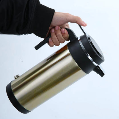 1200 ML Car Hot Kettle Portable Water Heater Large Capacity 12/24 V 120/240 W Fast Boiling for Coffee Tea Drinks for Travel Home