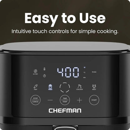 4 QT Compact Air Fryer with Hi-Fry Technology, Touchscreen & 4 Presets, Nonstick Basket, Dishwasher Safe