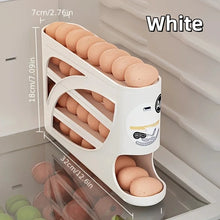 3 Tier Egg Storage Box Rolling Design Large Capacity Anti-Drop Antibacterial Organizer Rack Refrigerator Holder