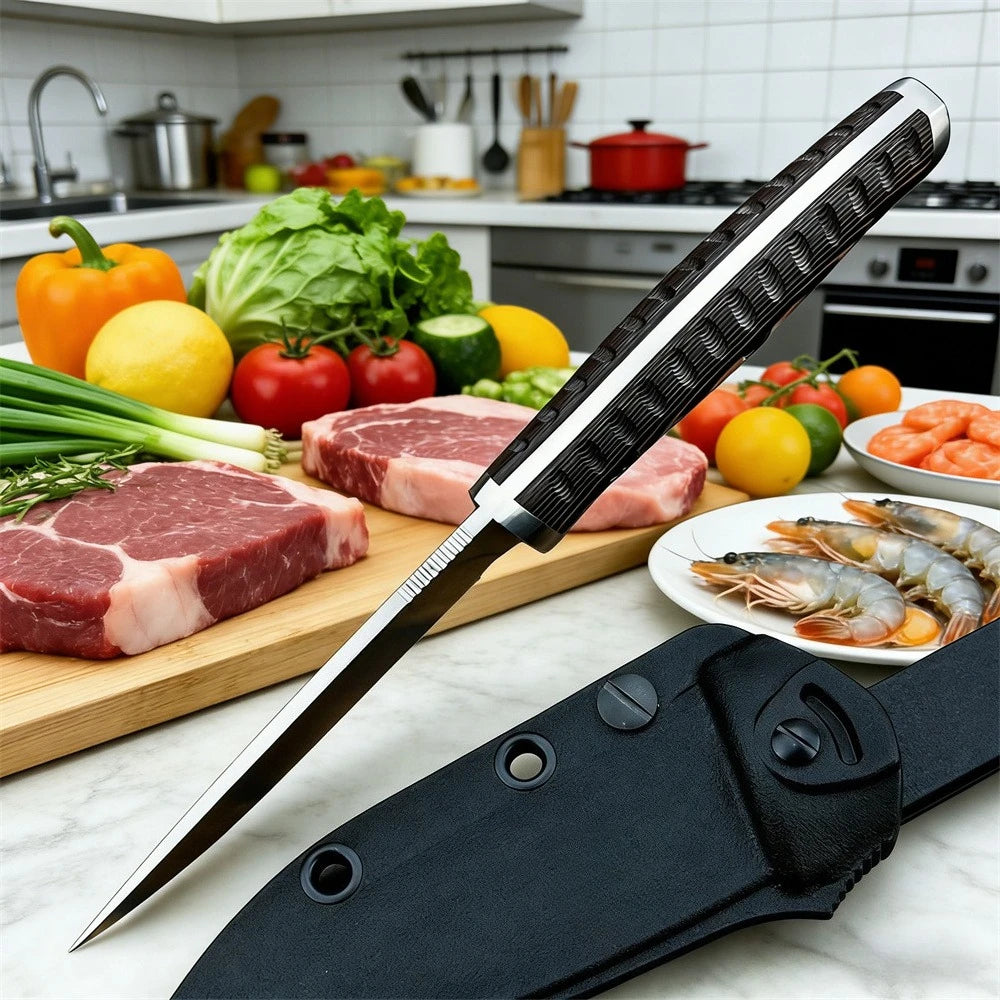 High Quality Fixed Blade Knife with Sheath D2 Steel Blade and G10 Handle Daily House Knife Kitchen Knife Cutting Meat Fish Tool
