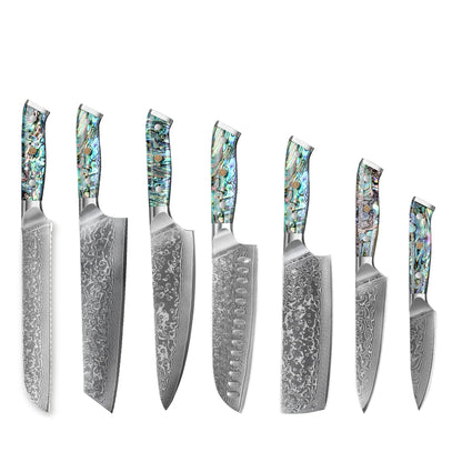 1-7 PCS Kitchen Chef Knife Set Super Sharp Japanese Damascus Steel knife Professional Meat knife Premium Kitchen cooking tools