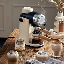 Espresso Coffee Machine with Steam Milk Frother, Semi-Automatic Coffee Maker 240ml 800W for Home Cappuccino Latte