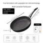 22/24/26/28cm Steak Frying Pan with Glass Lid Stone Skillet Cookware Muliti-Purpose NonStick Kitchen Cooking Tools